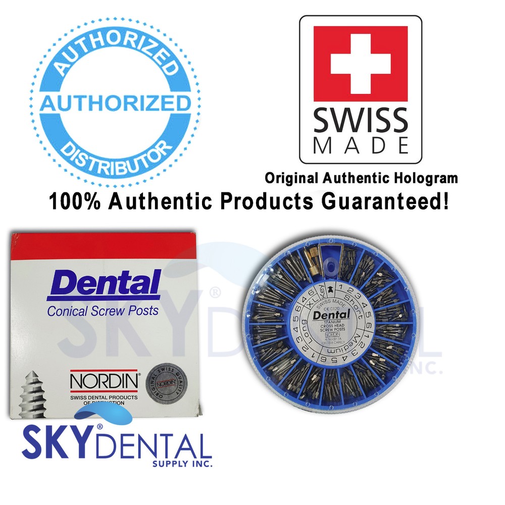 NORDIN Dental Screw Post Complete Kit Titanium Posts 2 Key 240/120/60 Original