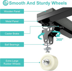 Heavy Duty Furniture Moving Dolly – Adjustable Furniture Movers with 4 Swivel Ca