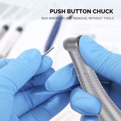 Dental LED E-generator High Speed Handpiece 4Holes 4-Port Spray SANDENT FG1.60mm