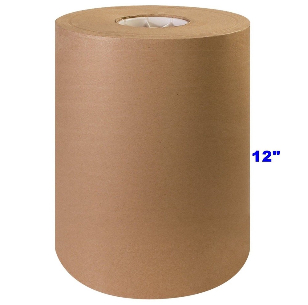12″ x 1200′ Brown Kraft Paper Roll 30# Shipping Wrapping Packaging Cushioning