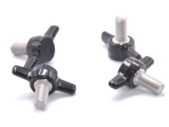 1/4″- 20 Tee Thumb Screws w Wing Knob USA Made SS 6 Lengths 4 per package