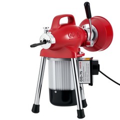 Auto-Feed Drain Auger Sewer Snake,Drain Cleaner Machine for 3/4″-4″ Pipes,Cables