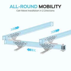 6+2 Wheel Unistrut Hoist Trolley Kit Anti Fall for 1-5/8 Inch Channel
