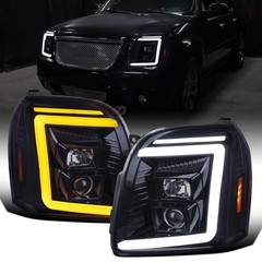 LED Switchback Sequential Proj. Headlights 07-14 GMC Yukon XL 1500/2500