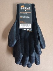 Berne Heavy Duty Quick Grip Thermal Lined Gloves Color Black Size L