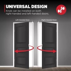 Kwikset Hancock Keyed Entry Door SmartKey Venetian Bronze / Satin Nickel No Key