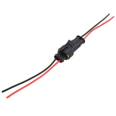 2Pin Way Car Waterproof Male Female Electrical Connector Plug Wire Kit Set Lot