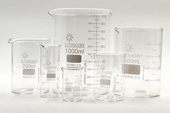Set of 6 Laboratory Glassware Science Lab Chemistry Beaker 50/100/250/500/1000ml