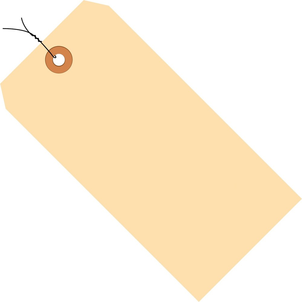 Manila Shipping Tags, Wired, 10 Pt, 5 3/4 x 2 7/8, 7, (Case of 1000)