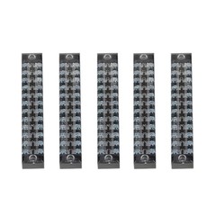 5Pcs Dual Row 12 Positions Screw Terminal Electric Barrier Strip Block 15A 600V