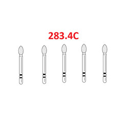 Premier Dental TWO STRIPER Diamond 283.4 – Football Coarse Burs 5/Pk