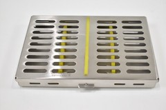 16 Brand New German Stainless Dental/Medical Sterilization Cassette Green/Yellow