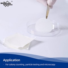 MCE 47mm Microdisc Membrane Filter,0.45μm Pore Hydrophilic,Gridded,Single Filter