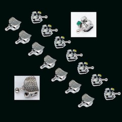 10 kits dental orthodontic metal bracket brace mini roth 018 345 hooks 20pcs/kit