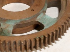 Falk cast brass spur gear 8.500 OD 2.850 bore industrial machine gear, FA 124 C