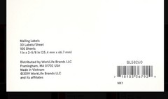 5 PACKS Baseline Blank Address Mailing Labels 3000 Per Pack Size 1”x 2-5/8″