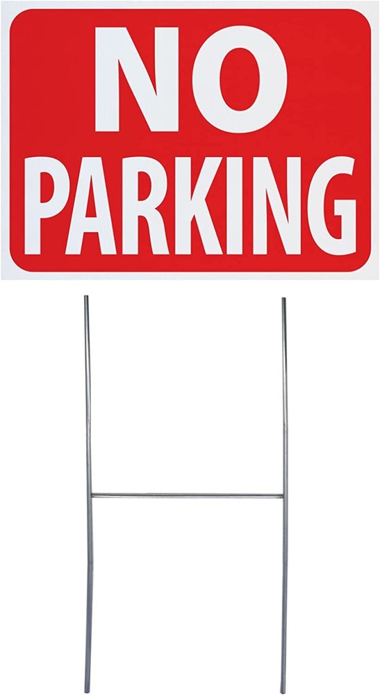 11.5″x8.5″ No Parking Yard Sign with Stake(Weather Resistant,Waterproof,Durable)