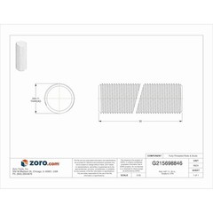 Zoro Select 2046012 Rod, 5/8″-11, 30 In, Grade 8, 3 Pk, 2046012