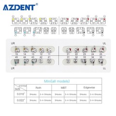 30 Packs Dental Orthodontics Brackets Braces MINI Roth Slot.022 345 Hooks AZDENT