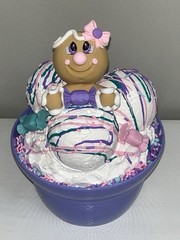 Gingerbread Candy Ice Cream Dessert Handmade Faux Fake Food Purple
