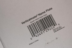 Officemate Verticalmate Name Plate 29222 Slate Gray Desk Name Tag Holder