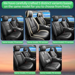 for Hyundai Sonata Seat Covers 2004-2026 Premium Waterproof Leather Airbag Full