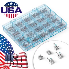 Dental Orthodontic MIM Monoblock Brackets Braces Mini Roth/MBT Hooks 345