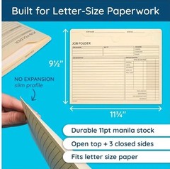 100 Blue Summit Supplies Job Folders Construction, 10 x 12 Inches, Project…