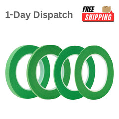 4 Rolls Fine Line Tape Green 1/16 1/8 1/4 1/2 Inch x 52 Yard Automotive