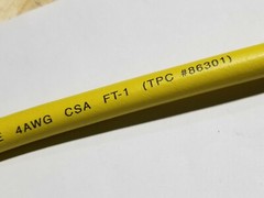 TPC 86301 #4awg Super Trex DC Premium HD Arc Welding/Battery Cable Yellow /5ft