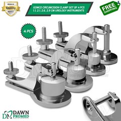 German Grade Gomco Circumcision Clamp 4 Pcs Urology Set 1.1, 2.1, 2.6, 2.9 cm