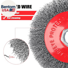 12 Pack Wire Wheel Brush for Angle Grinder, 6Pcs 4” Wheel Brushes, 6Pcs 3” Cup B