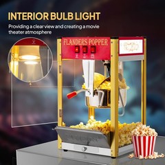 Commercial Popcorn Popper Machine 8 Oz Countertop Popcorn Maker 850W 32 Cups
