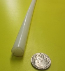 UHMW White Round Rod .500″ (1/2″) Diameter x 60″ Long, 2 Units