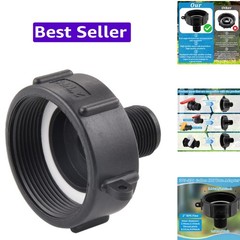 250 Gallon IBC Water tote Hose Adapter, IBC Drain Adapter,Water Hose Male Ada…