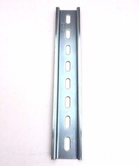 30 Pieces DIN Rail Slotted Steel Zinc Plated RoHS 8 in. long 35mm 7.5mm 20 ft.
