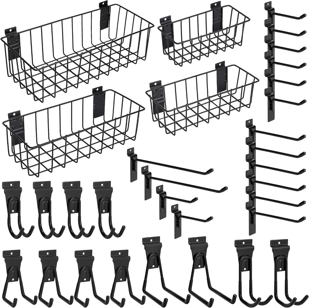 Heavy-Duty Slatwall Baskets & Hooks Slatwall Accessories Standard Slatwall