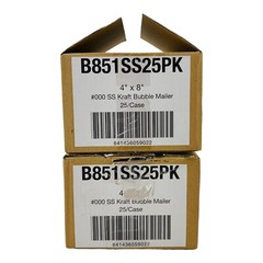 50 Count #000 Kraft Bubble Mailers Small Part Mailer 7″ x 4″ Inner Dimension