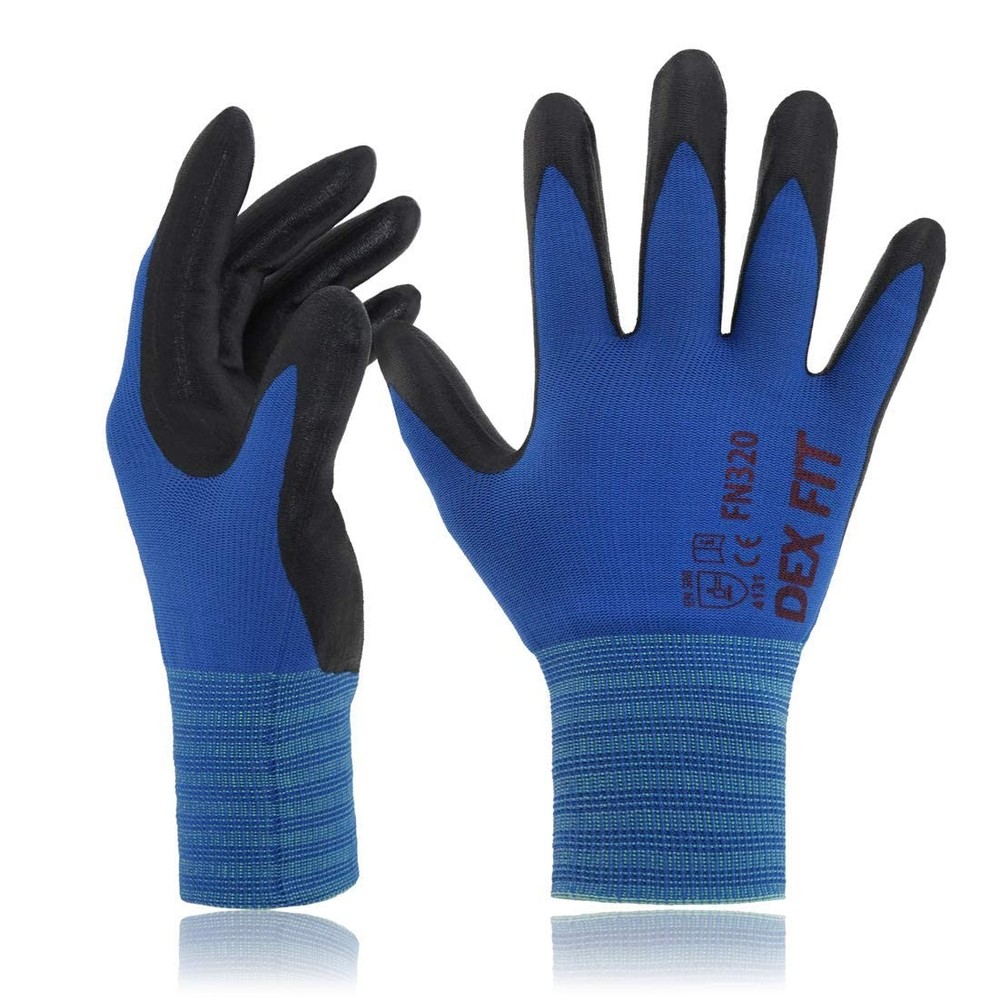 Premium Nylon Nitrile Work Gloves FN320 3D Comfort, Stretchy Fit, Size…