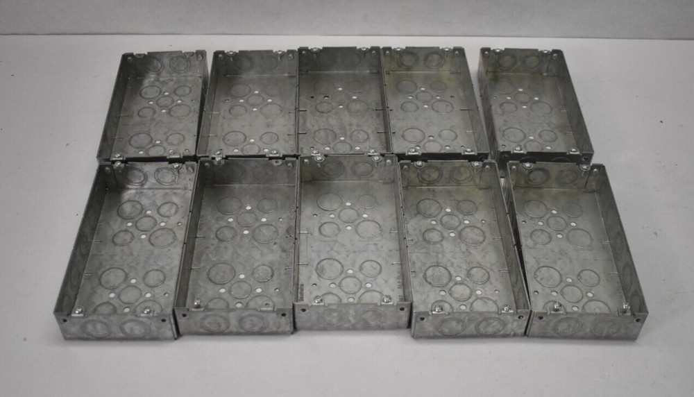 Lot of 10 Southwire Garvin 1-5/8″ Deep Three Gang Multi Gang Box GB-1583