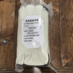 Radnor Large Industrial Work Gloves Natural Cowhide Drivers 12-Pack New