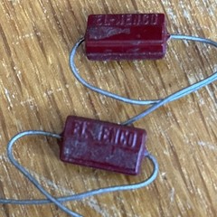 Vintage Mixed Lot Domino Style Mica Capacitors approx 10 pcs various values