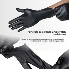 Heavy Duty Nitrile Gloves 8Mil Extra Thick Mechanic Home Garden Disposable Glove