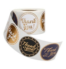 20 Count 2″ Round Thank You Foil Stickers