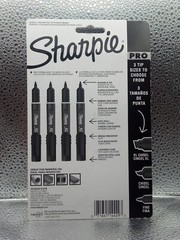 Sharpie Pro Fine Tip Permanent Marker 4 Pack Marks on Wood, Metal, PVC, Concrete