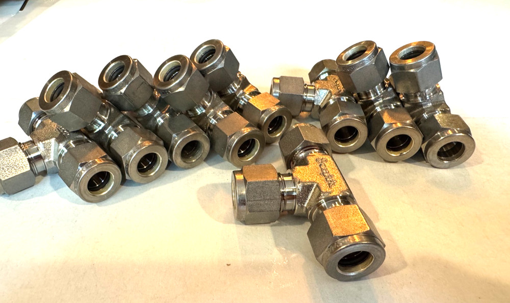 Swagelok SS-600-3 Stainless Steel Tee – 9 Pieces