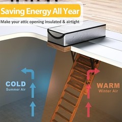 Energy Saving Attic Door Insulation Cover 25″x54″x11″ with R-Value 15.5