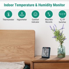 ThermoPro TP50W Digital Indoor Hygrometer Thermometer Room Temperature Humidity