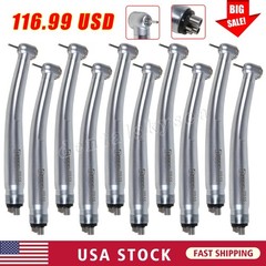 10pcs NSK PANA MAX Style Dental High Speed Handpiece Turbine Push Button 4 Hole