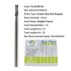 Wave Dental Surgical Burs 25mm Carbide Bur Friction Grip FG Straight Fissure 557